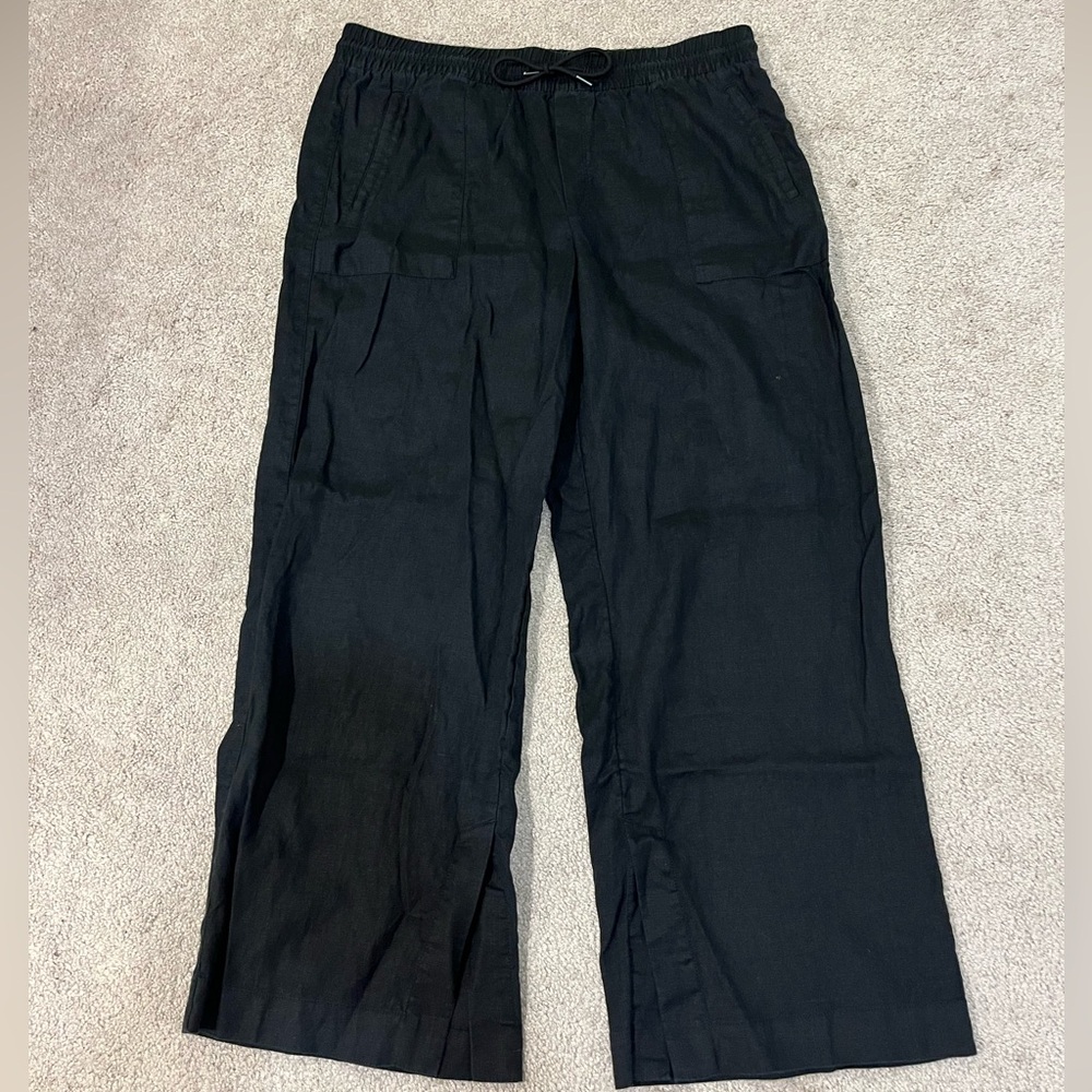 Athleta Retreat High Rise 100% Linen Wide Leg Pants - Picture 2 of 11